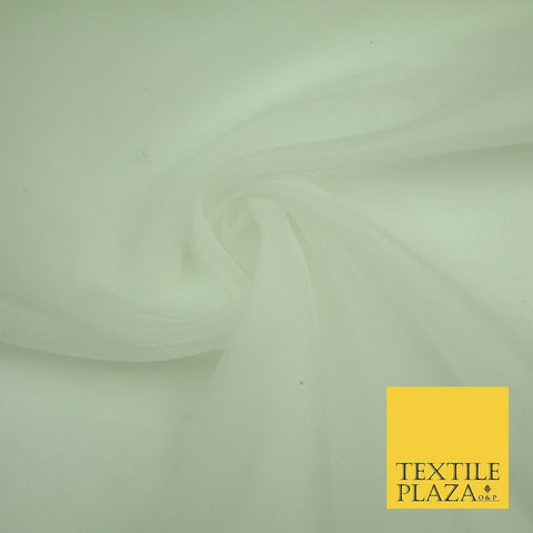 IVORY / WHITE Premium Plain Organza Fabric Dress Curtains 280cm EXTRA WIDE 2805