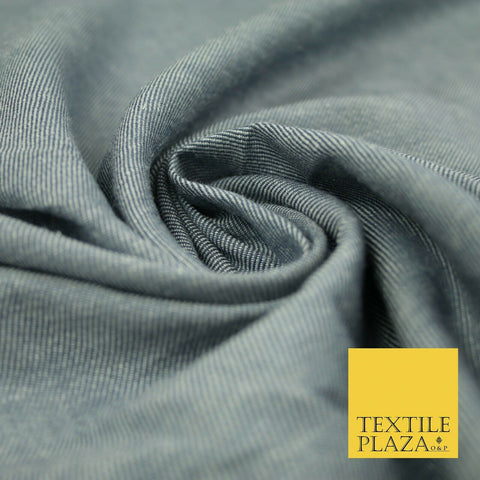 6oz Washed Light Blue 100% Cotton DENIM Fabric Skirts Jeans Dress Craft 55" 4182