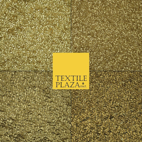 GOLD Intense Textured Matte Sequin Embroidered Georgette Fabric 4 SHADES 36"Wide