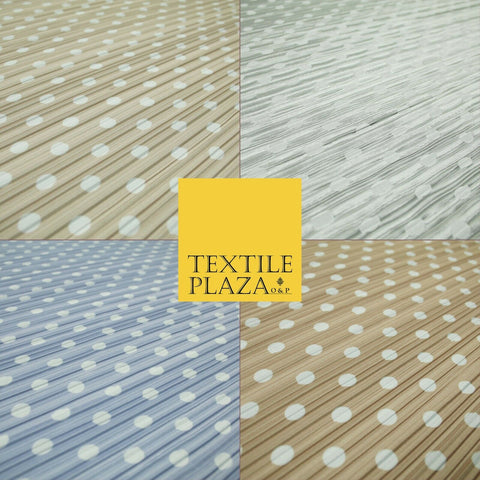 1cm White Spotted Printed Pleated Plisse Satin Stretch Fabric 58" 4 COLOURS