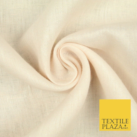 Champagne Oyster Gold Luxury Plain Soft Cotton Linen Fabric -  Dress Craft 6080