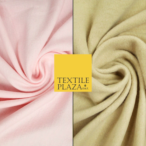 2 COLOURS- Luxury PLAIN Brushed Cotton Jersey Stretch Dress Fabric Knit Material