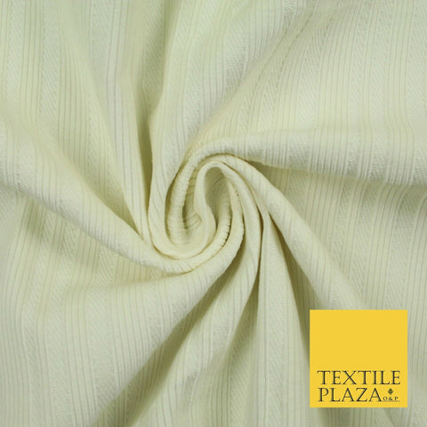 Cream Stretch Barcode Striped Cord Corduroy Fabric Upholstery Cushion Sofa 6442