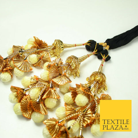 LEMON Dome Pom Pom Parandi Paranda Indian Tassels Mehndi Jago Hair Braid PR528