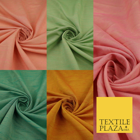 5 COLOURS Plain Two Tone Shot Dyed Faux Dupion Raw Silk Polyester Dress Fabric