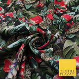 Exotic Jungle Monstera Leaves Intense 100% Cotton Canvas Print Fabric Craft 9098