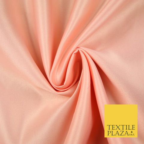 PEACH Luxury Plain Smooth Matt Duchess Satin Fabric Material Bridal Wedding Dress 58" 5630