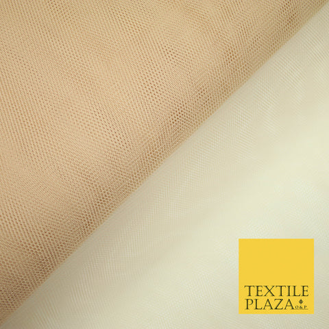 TOASTED BEIGE Premium Quality Tutu Bridal Dress Stiff Net Fabric Tulle Material 60" 5954
