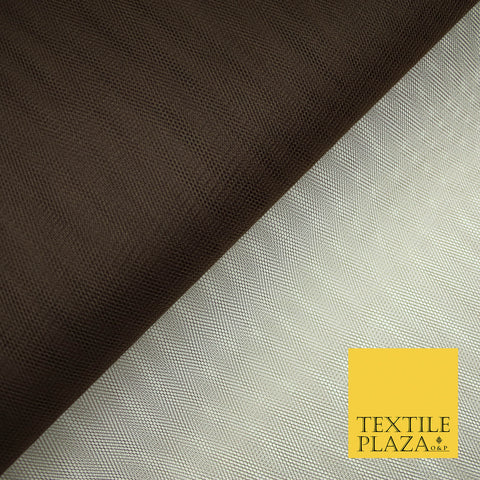 CHOCOLATE BROWN Premium Quality Tutu Bridal Dress Stiff Net Fabric Tulle Material 60" 5956