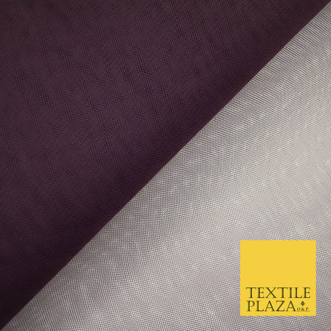 PLUM AUBERGINE Premium Quality Tutu Bridal Dress Stiff Net Fabric Tulle Material 60" 5957