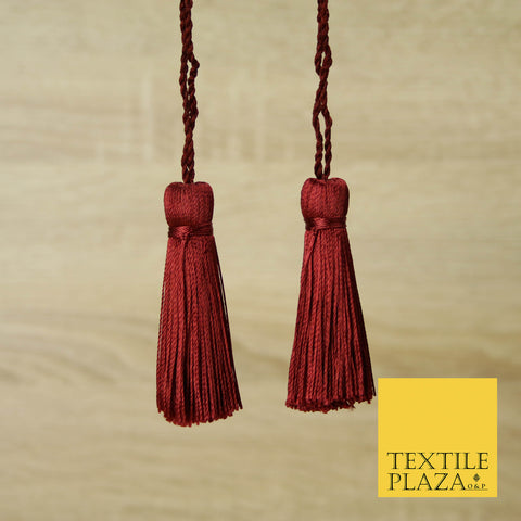 SCARLET MAROON Luxury Silk Soft Thread Tassels Latkans Cushion Sewing Craft Curtains T171